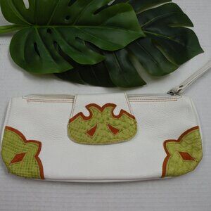 NWOT-Claudia Firenze Italy Leather Clutch Wallet Bag Wristlet